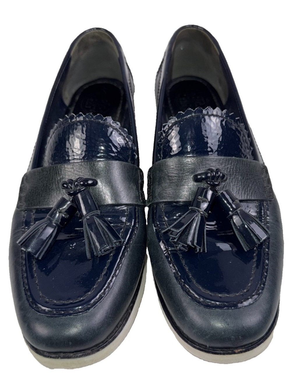 Tory Burch Women's 8.5 M Charm Tassel Loafer Shoe Patent Leather Travel Sport